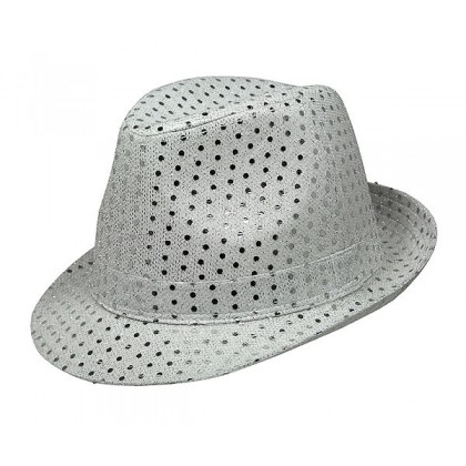 Fedora Hats – 12 PCS Silver - HT-5130SV